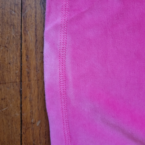 Juicy Couture Vintage Pant Women's Medium Hot Pink Velour Y2K Low Rise Wide Leg - Picture 8 of 11
